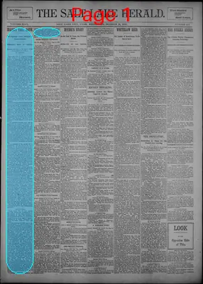 Page thumbnail for The Salt Lake Herald