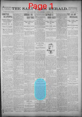 Page thumbnail for The Salt Lake Herald