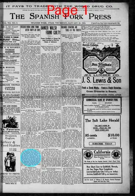 Page thumbnail for The Spanish Fork Press