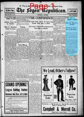 Page thumbnail for The Logan Republican