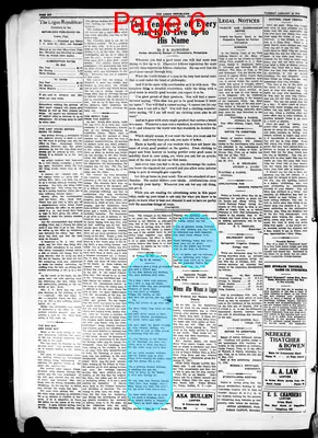 Page thumbnail for The Logan Republican