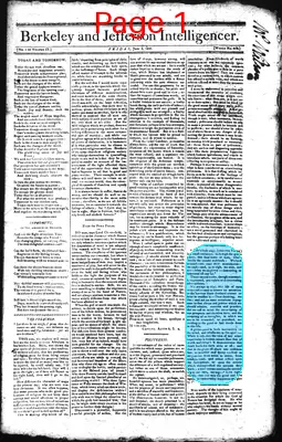 Page thumbnail for Berkeley And Jefferson Intelligencer