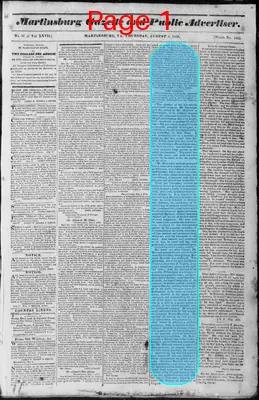 Page thumbnail for Martinsburg Gazette And Public Advertiser
