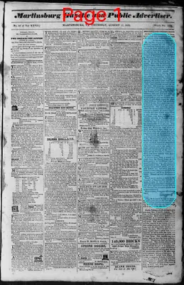 Page thumbnail for Martinsburg Gazette And Public Advertiser