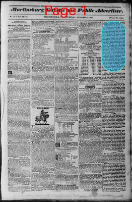 Page thumbnail for Martinsburg Gazette And Public Advertiser