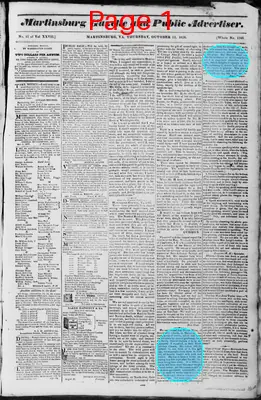 Page thumbnail for Martinsburg Gazette And Public Advertiser