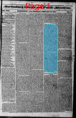 Page thumbnail for Martinsburg Gazette And Public Advertiser