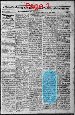 Page thumbnail for Martinsburg Gazette And Public Advertiser