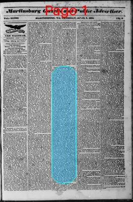 Page thumbnail for Martinsburg Gazette And Public Advertiser