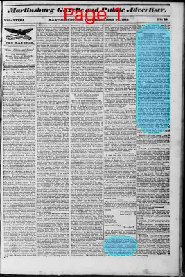 Page thumbnail for Martinsburg Gazette And Public Advertiser