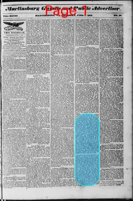 Page thumbnail for Martinsburg Gazette And Public Advertiser