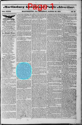 Page thumbnail for Martinsburg Gazette And Public Advertiser