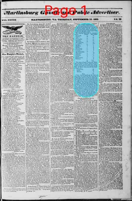 Page thumbnail for Martinsburg Gazette And Public Advertiser