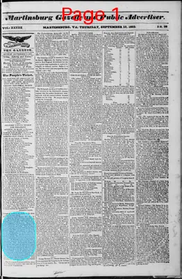Page thumbnail for Martinsburg Gazette And Public Advertiser