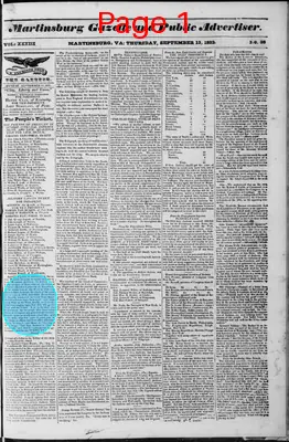 Page thumbnail for Martinsburg Gazette And Public Advertiser