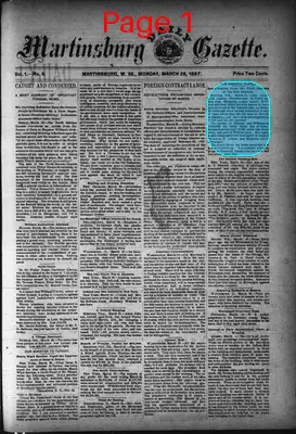 Page thumbnail for Martinsburg Daily Gazette