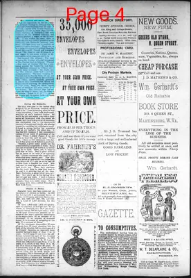 Page thumbnail for Martinsburg Daily Gazette