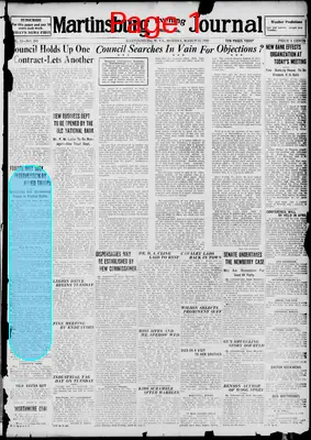 Page thumbnail for Martinsburg W Va Evening Journal