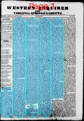 Page thumbnail for Western Enquirer And Virginia Springs Gazette