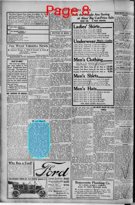 Page thumbnail for The West Virginia News