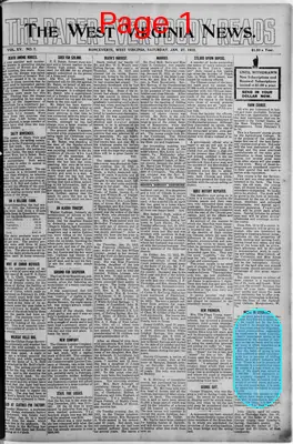 Page thumbnail for The West Virginia News