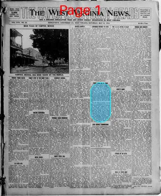Page thumbnail for The West Virginia News