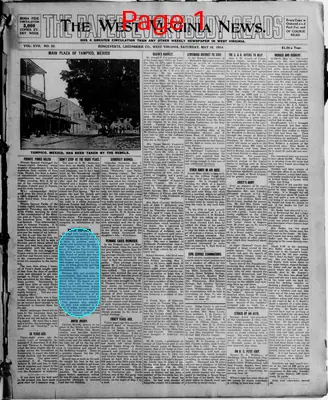 Page thumbnail for The West Virginia News