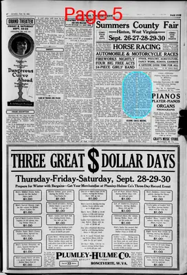 Page thumbnail for The West Virginia News