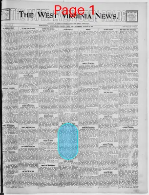 Page thumbnail for The West Virginia News