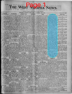 Page thumbnail for The West Virginia News