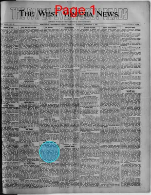 Page thumbnail for The West Virginia News
