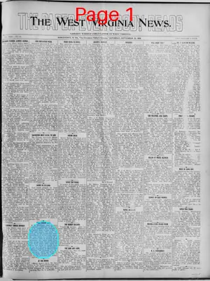 Page thumbnail for The West Virginia News