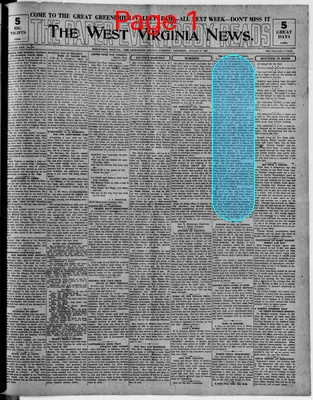 Page thumbnail for The West Virginia News