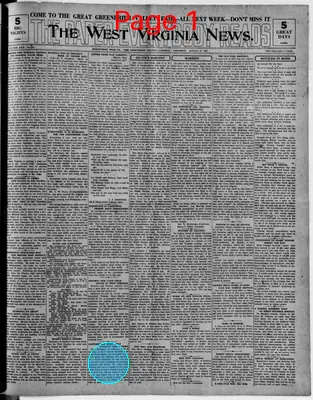 Page thumbnail for The West Virginia News