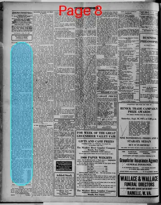 Page thumbnail for The West Virginia News