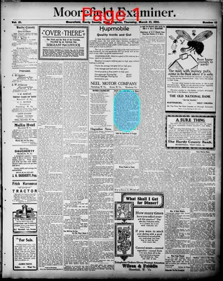 Page thumbnail for The Moorefield Examiner
