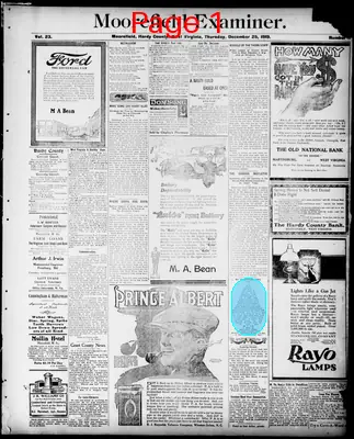 Page thumbnail for The Moorefield Examiner
