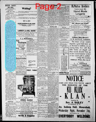 Page thumbnail for The Moorefield Examiner