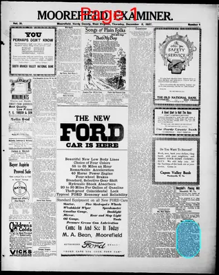 Page thumbnail for The Moorefield Examiner