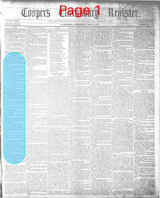 Page thumbnail for Cooper's Clarksburg Register
