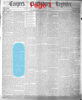 Page thumbnail for Cooper's Clarksburg Register