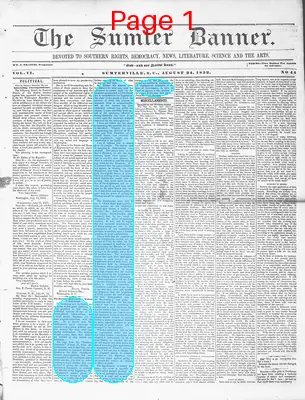 Page thumbnail for The Sumter Banner