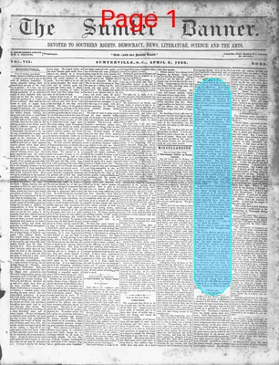 Page thumbnail for The Sumter Banner