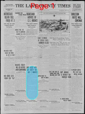 Page thumbnail for The Lake County Times