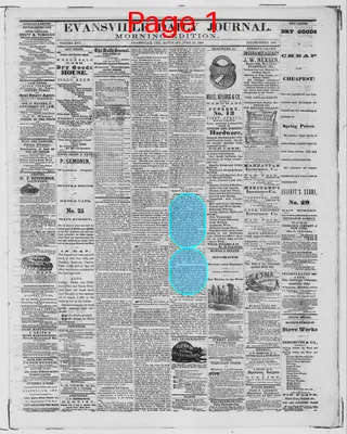 Page thumbnail for Evansville Daily Journal
