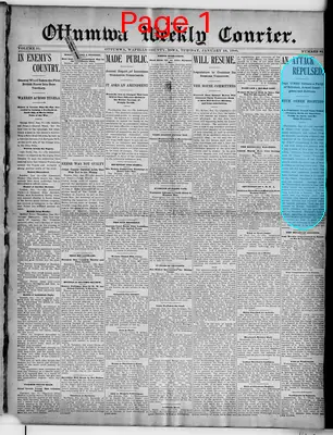 Page thumbnail for Ottumwa Semi Weekly Courier