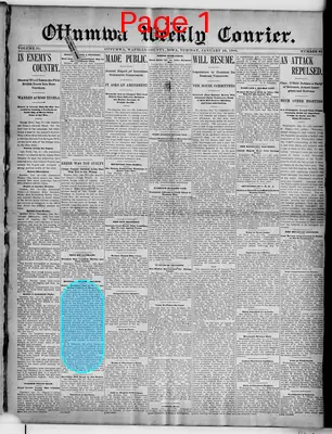 Page thumbnail for Ottumwa Semi Weekly Courier