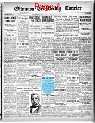 Page thumbnail for Ottumwa Tri Weekly Courier