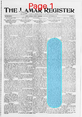 Page thumbnail for The Lamar Register