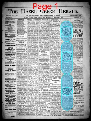 Page thumbnail for The Hazel Green Herald